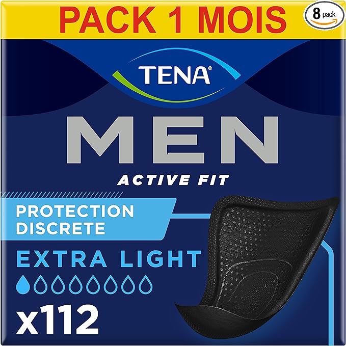  Tena MEN - Pour Fuites Urinaires Légères - 112 Protections (Pack 1 Mois)