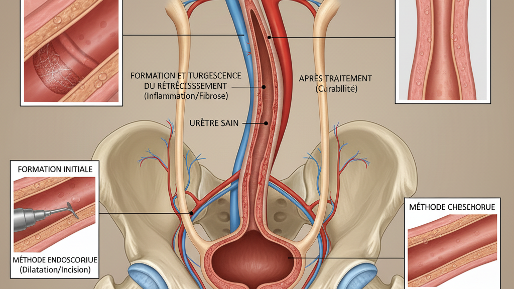 Formation, turgescence et curabilité des rétrécissements de l’urètre