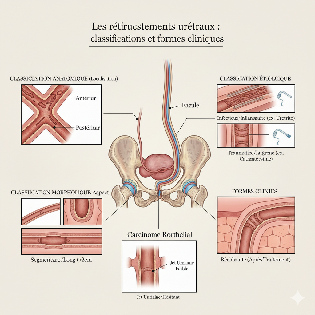 Les rétrécissements urétraux : classifications et formes cliniques